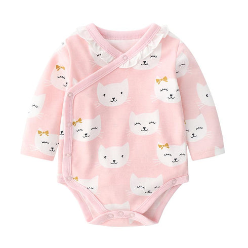Baby Girl Long Sleeve Jumpsuit Baby Cute Printed Fart Jacket